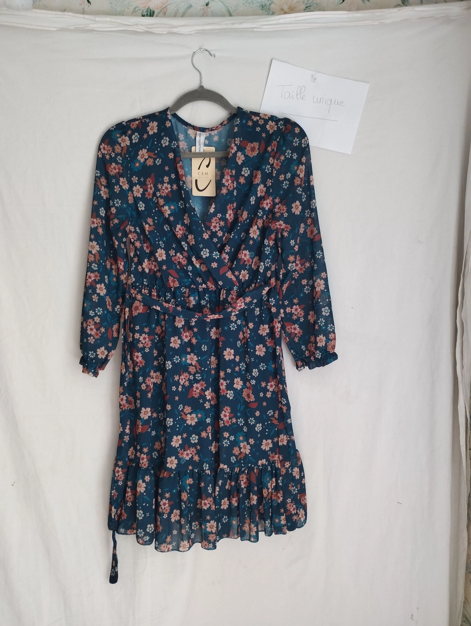 Robe fleurie c e m taille unique